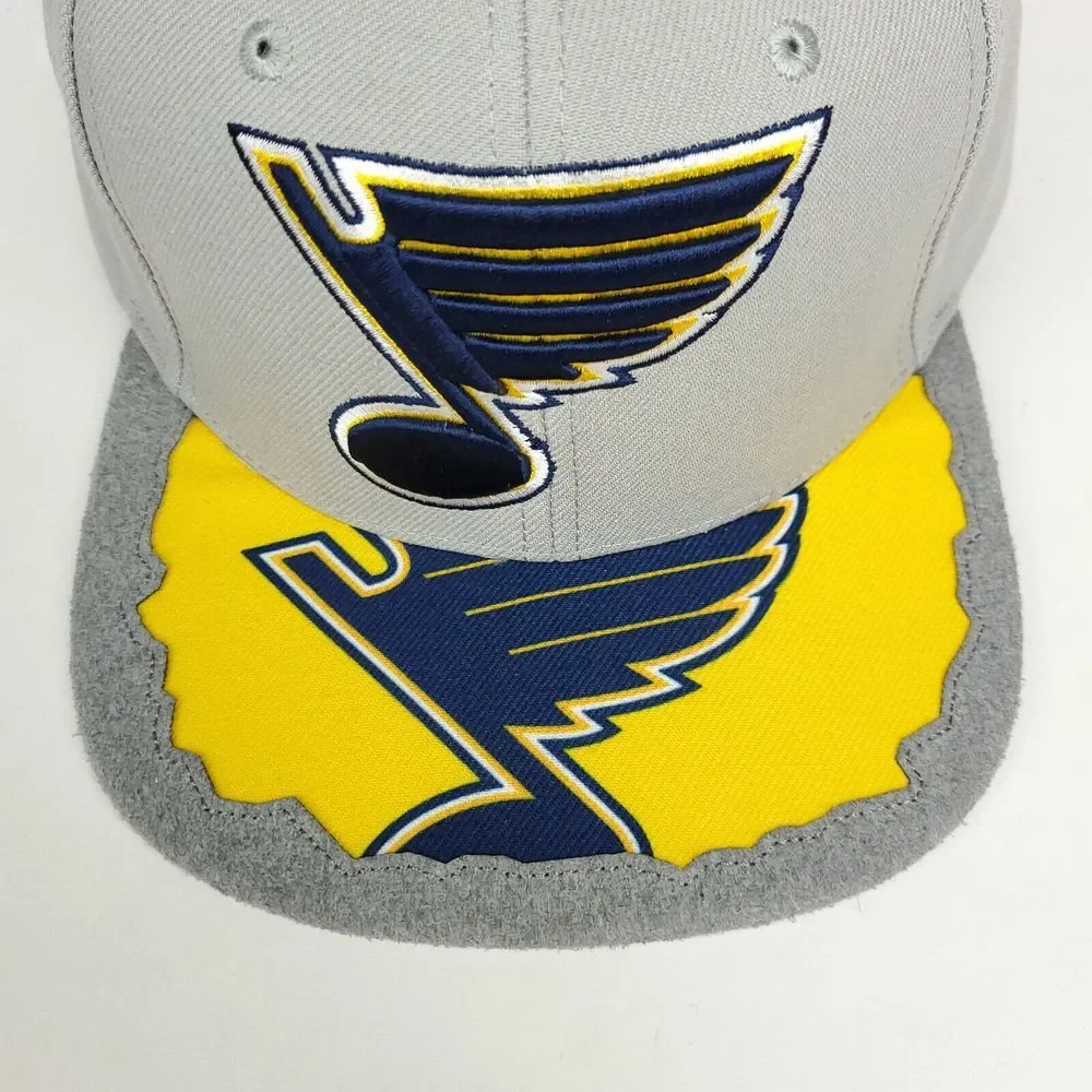 St. Louis Blues Mitchell & Ness‎ NHL Snapback Hat Cap 3D Logo Cut & Sew Bill NWT